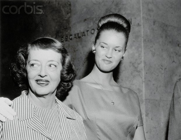 Actress Bette Davis Posing With Daughter Barbara Merrill